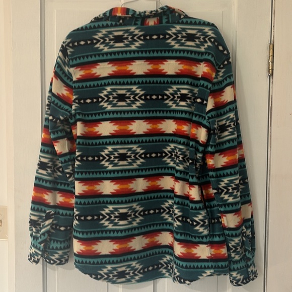 Vintage Aztec Button Up Fleece Sweatshirt - Picture 4 of 4